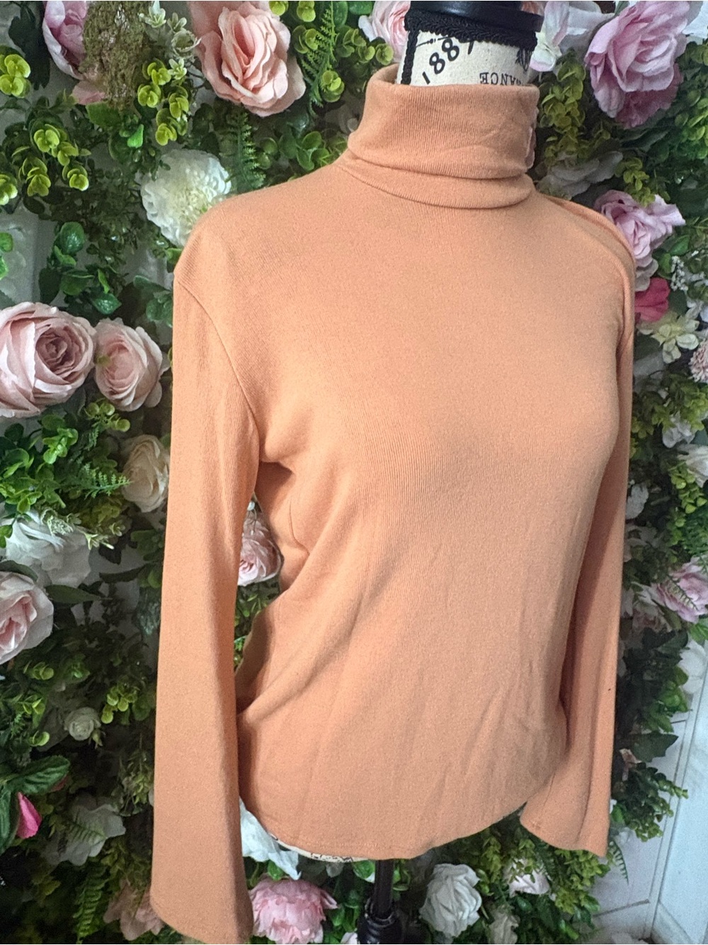 Go Couture Peach Turtleneck Sweater